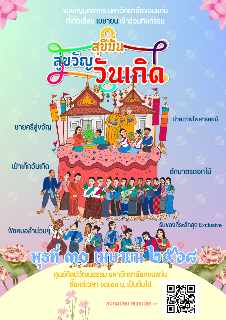 สุขสันต์วันเกิดสำหรับผู้ที่เกิดเดือนเมษายน กับกิจกรรม “สุขีมั่นสู่ ขวัญวันเกิด”